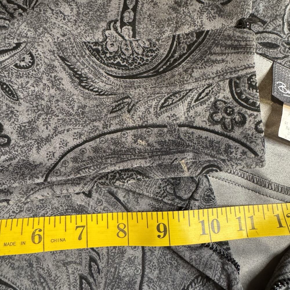 Bonnie Boynton Women's Suit Skirt Size L/XL Grey Black Paisley Print Vintage - Picture 13 of 14